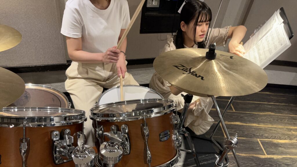 ドラムレッスンの様子